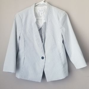 baby blue & white Elle blazer size 10